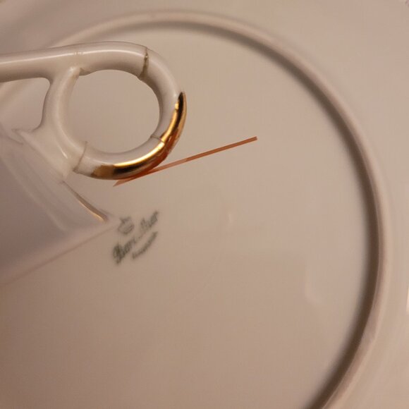 Bareuther Bavaria Porcelain | Tea Set | Cup, Saucer & Plate | Gilded Floral - Picture 12 of 14